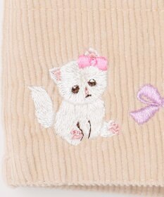 ANY KIDS ネコ刺繍 コーデュロイ ショートパンツ