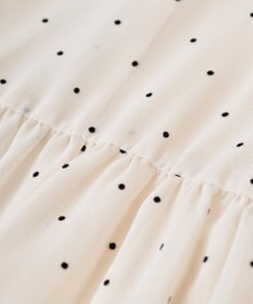 earth music&ecology ＳＥＴ２点フロッキードットブラウス＋スカート