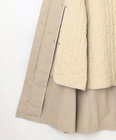 自由区 S 【撥水加工・洗える】コットンナイロンタッサーライナー付きスタンドカラー コート