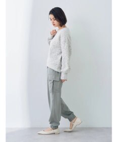 YECCA VECCA レースアップリボンヤーンニット