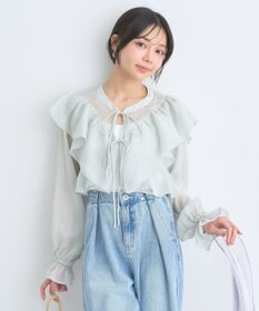 earth music&ecology シアーラッフルショートボレロ