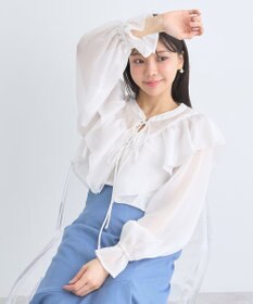 earth music&ecology シアーラッフルショートボレロ