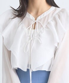 earth music&ecology シアーラッフルショートボレロ