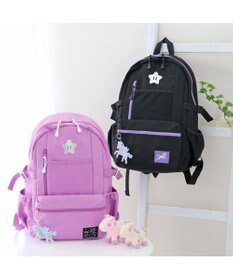 Mother garden マザーガーデン ユニコーン キッズ リュック ブラック リフレクターキーホルダー付き