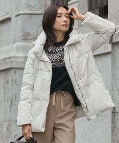 J.PRESS LADIES 【洗える】ブラッシュドマルチポリ ショート ダウンコート