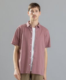 JOSEPH HOMME ブロークンヘリンボンジャージー　レギュラーカラー半袖シャツ