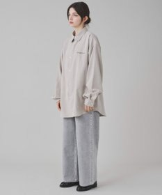 WEGO 【ユニセックス着用ITEM】フィブリルワンポイントBIGシャツ（長袖）