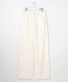 自由区 L 【19号サイズまで展開】ウスカルデニムワイドストレート パンツ