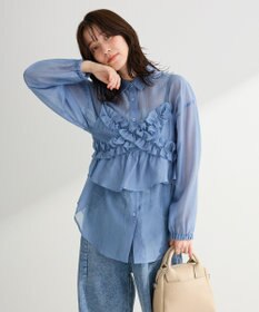 Green Parks 【WEB限定】ＳＥＴ２点フリルビスチェ＋シャツチュニックⅡ