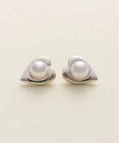 yoaa シルバー925 ハートピンクアコヤパールピアス