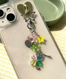 WEGO ビジュークローバービーズキーホルダー