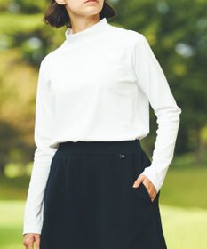 ZERO HALLIBURTON 【雑誌掲載・吸汗速乾・UVケア】 鹿の子 モックネックロングシャツ ZHG-W4A 1b 82872 ゴルフウェア