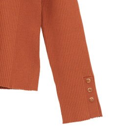 YECCA VECCA 袖釦クルーネックリブニット