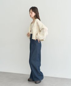 earth music&ecology SET2点フラワージャガードカーデ+ビスチェ