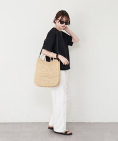 russet 《かごバッグ》インドラフィア2WAYトートバッグ(TI-368)