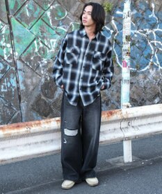 WEGO スーパーバギーダメージデニムパンツ