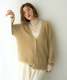 YECCA VECCA ラメシャギーカーディガン