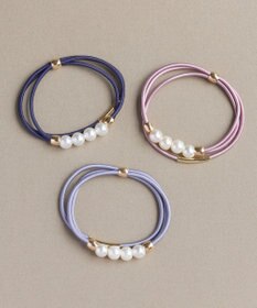 Phoebe パールラインコンビヘアブレス グレー