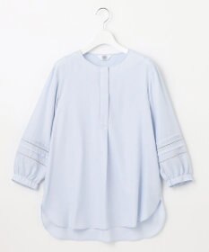 J.PRESS LADIES S 【洗える】ポリエステルスパンソフトクロス レース ブラウス