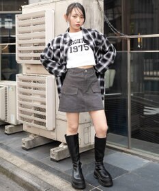 WEGO ヴィンテージウォッシュカーゴミニスカート