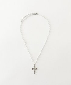 WEGO Lクロスモチーフパールチェーンネックレス