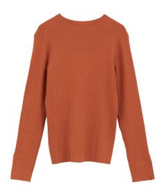 YECCA VECCA 袖釦クルーネックリブニット