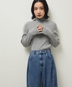 Green Parks チクチクしないリブタートルニットプルオーバー