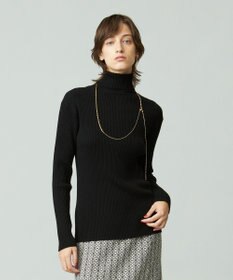 J.PRESS YORK STREET 【WOMEN】ANTI PILLING WOOL リブタートルニット