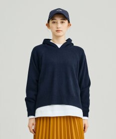 J.PRESS YORK STREET 【WOMEN】ウールカシミヤ フーディニット