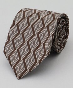 GOTAIRIKU GOTAIRIKU別注【日本製】シルク ネクタイ_ダイヤ柄 ダークブラウン系8