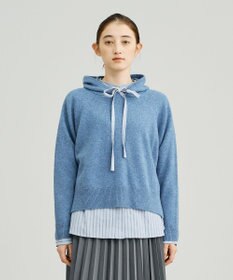 J.PRESS YORK STREET 【WOMEN】ウールカシミヤ フーディニット