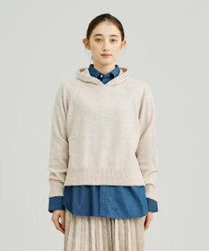 J.PRESS YORK STREET 【WOMEN】ウールカシミヤ フーディニット