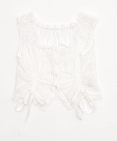 WEGO ギャザーデザインノースリーブブラウス