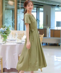 Tiaclasse 【洗える】サイドリボンドロストワンピース