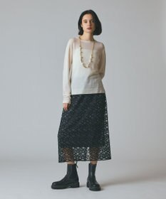 GRACE CONTINENTAL ボウ付ニットトップ