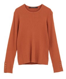 YECCA VECCA 袖釦クルーネックリブニット
