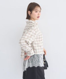 earth music&ecology 【予約】適ON レースヘムシャツ