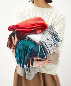 23区 カシミヤ チェック マフラー