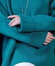 Tiaclasse 【洗える】軽量ワイドスリーブニット