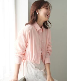 Feroux 【洗える】ショート丈ドロスト シャツ