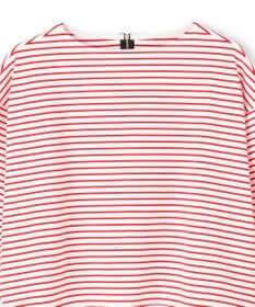 UNFILO ドライタッチリブ バックZIP ボーダートップス