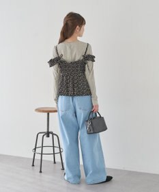 earth music&ecology フラワーペプラムビスチェ