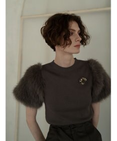 Te chichi スリーブファーニットプルオーバー《2025Autumn catalog item》