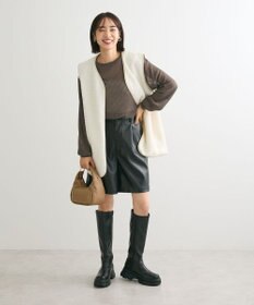 Green Parks レザーショートパンツ