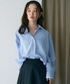 earth music&ecology レイヤードストライプシャツ