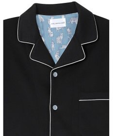 une nana cool 【綿混】ハイゲージダブルエアー メンズ長袖開襟 MADE WITH LIBERTY FABRIC