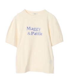 earth music&ecology フォルムスリーブ刺繍ロゴＴＥＥ