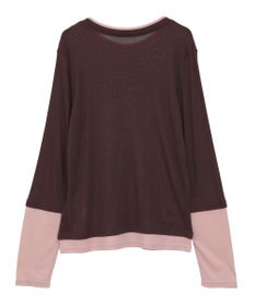 earth music&ecology レイヤードシアープルオーバー