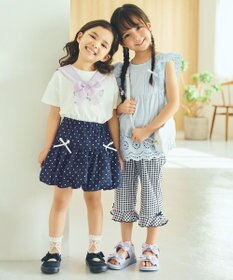 ANY KIDS 【洗濯機可能/接触冷感】ひんやり レース刺繍ブラウス