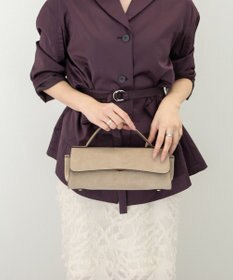 INTER-CHAUSSURES 【LORISTELLA】レザーコンビワイドフラップバッグ